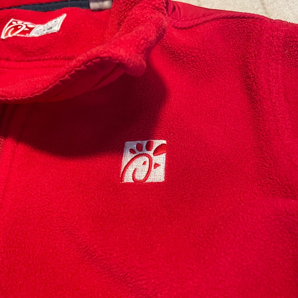 Chick fil A red fleece jacket- women’s medium